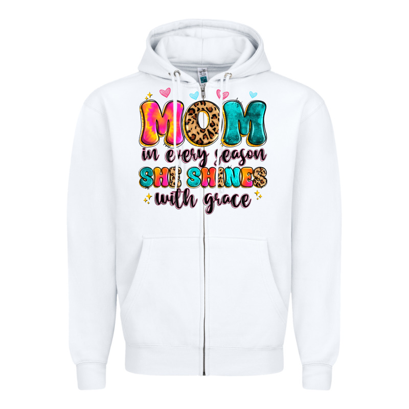 Mom In Every Season She Shines With Grace Zipper Hoodie by Artiststas | Teevron