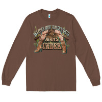 Chestnut whose bed have your boots under cowboy western Long Sleeve Tee - NancyCooperArtShop