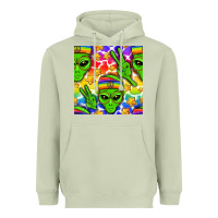 Pride Lgbtq+ Aliens And Stars With Rainbow Heavyweight Hoodie | Teevron