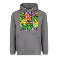 Storm Pride LGBTQ+ aliens and stars with rainbow Heavyweight Hoodie - NancyCooperArtShop