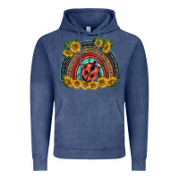 Vintage Denim ladybuy  rainbow Vintage Hoodie - BarkalooDesign