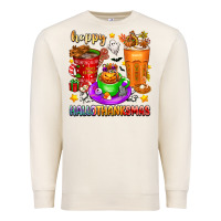 Sandshell Happy Hallothanksmas coffee cups Premium Sweatshirt - texasbilliewilder