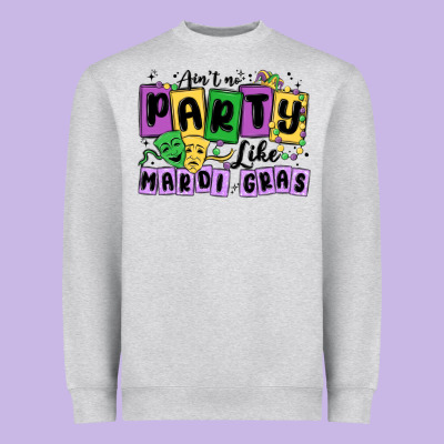 Aint No Party Like Mardi Gras Heavyweight Sweatshirt Designed By Maliassmallbusiness