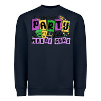 Navy aint no party like mardi gras Heavyweight Sweatshirt - MaliasSmallBusiness