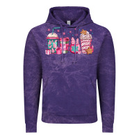 Cloud Purple pink Christmas coffee Vintage Hoodie - Jasminsmagicworld
