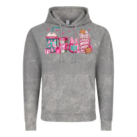 Cloud Rock pink Christmas coffee Vintage Hoodie - Jasminsmagicworld