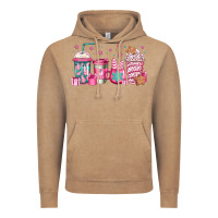 Vintage Coffee pink Christmas coffee Vintage Hoodie - Jasminsmagicworld