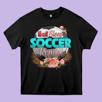 Eat Sleep Soccer Repeat Heavy Core Tee Designed By Hra Design Shop
