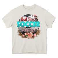Cream eat sleep soccer repeat Heavy Core Tee - HRA Design Shop