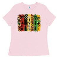 Junetheenth Black Livesmatter Brush Stroke Ladies Tee | Teevron