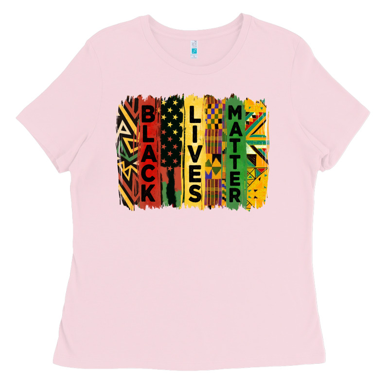 Junetheenth Black Livesmatter Brush Stroke Ladies Tee by HRA Design Shop | Teevron