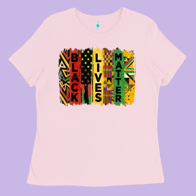 Junetheenth Black Livesmatter Brush Stroke Ladies Tee Designed By Hra Design Shop