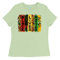 Matcha junetheenth black livesmatter brush stroke Ladies Tee - HRA Design Shop
