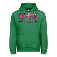 Emerald Love Faith cure Breast Cancer Urban Hoodie - FaDigitalArtStudio
