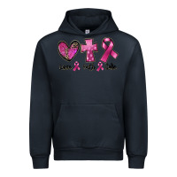 Navy Love Faith cure Breast Cancer Urban Hoodie - FaDigitalArtStudio