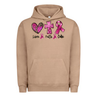 Pigment Burro Love Faith cure Breast Cancer Urban Hoodie - FaDigitalArtStudio