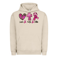 Pigment French Oak Love Faith cure Breast Cancer Urban Hoodie - FaDigitalArtStudio