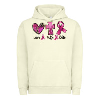 Pigment Pistachio Love Faith cure Breast Cancer Urban Hoodie - FaDigitalArtStudio
