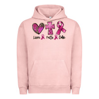 Pigment Salmon Love Faith cure Breast Cancer Urban Hoodie - FaDigitalArtStudio