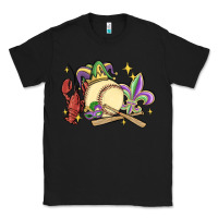 Black mardi gras baseball Classic Tee - MaliasSmallBusiness