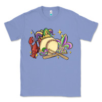 Colony Blue mardi gras baseball Classic Tee - MaliasSmallBusiness