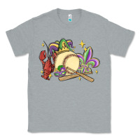 Heather Grey mardi gras baseball Classic Tee - MaliasSmallBusiness