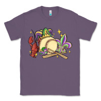Lavender mardi gras baseball Classic Tee - MaliasSmallBusiness