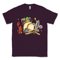 Plum mardi gras baseball Classic Tee - MaliasSmallBusiness