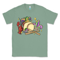 Sage mardi gras baseball Classic Tee - MaliasSmallBusiness