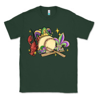 Sports Green mardi gras baseball Classic Tee - MaliasSmallBusiness