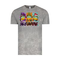 Cloud Rock Happy Hallothanksmas school bus Vintage Tee - NancyCooperArtShop