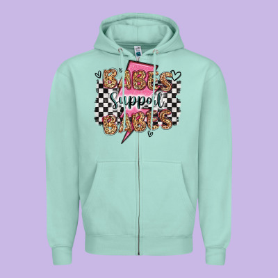 Babes Support Babes Zipper Hoodie Designed By Artiststas