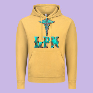 Licensed Practical Nurse Medical Symbol Vintage Hoodie Designed By Barkaloodesign