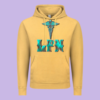 Licensed Practical Nurse Medical Symbol Vintage Hoodie Designed By Barkaloodesign