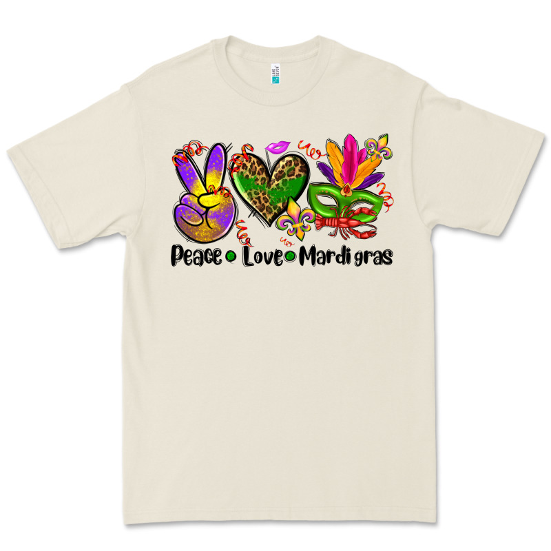 Peace Love  Mardi Gras Premium Tee by AdoDesignShop | Teevron