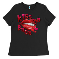 Black kiss me back Ladies Tee - FaDigitalArtStudio