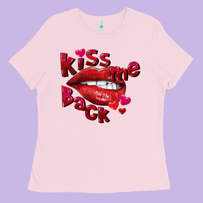 Kiss Me Back Ladies Tee Designed By Fadigitalartstudio