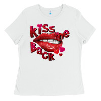 White kiss me back Ladies Tee - FaDigitalArtStudio