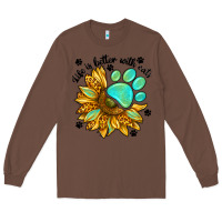 Chestnut life is better with cats Long Sleeve Tee - NancyCooperArtShop