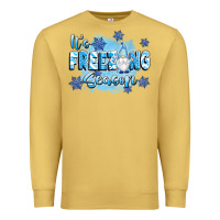 Antique Gold it's freezing season Premium Sweatshirt - texasbilliewilder