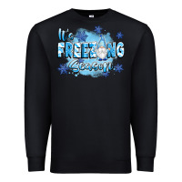 Black it's freezing season Premium Sweatshirt - texasbilliewilder