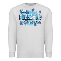 Dove Grey it's freezing season Premium Sweatshirt - texasbilliewilder