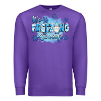 Purple it's freezing season Premium Sweatshirt - texasbilliewilder