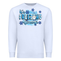 White it's freezing season Premium Sweatshirt - texasbilliewilder