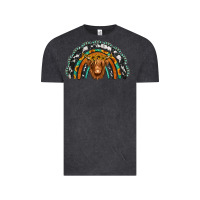 Vintage Black turquoise cowhide sunflower headband highland cow Vintage Tee - Jasminsmagicworld