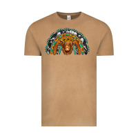 Vintage Camel turquoise cowhide sunflower headband highland cow Vintage Tee - Jasminsmagicworld