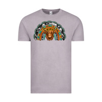 Vintage Zinc turquoise cowhide sunflower headband highland cow Vintage Tee - Jasminsmagicworld