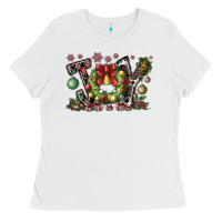 White Joy Ladies Tee - CowhideDigitalArt