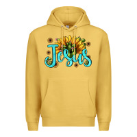 Antique Gold jesus sunflower Premium Hoodie - JahusDesignShop