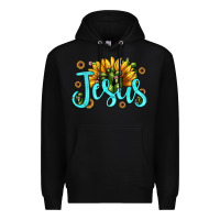 Black jesus sunflower Premium Hoodie - JahusDesignShop
